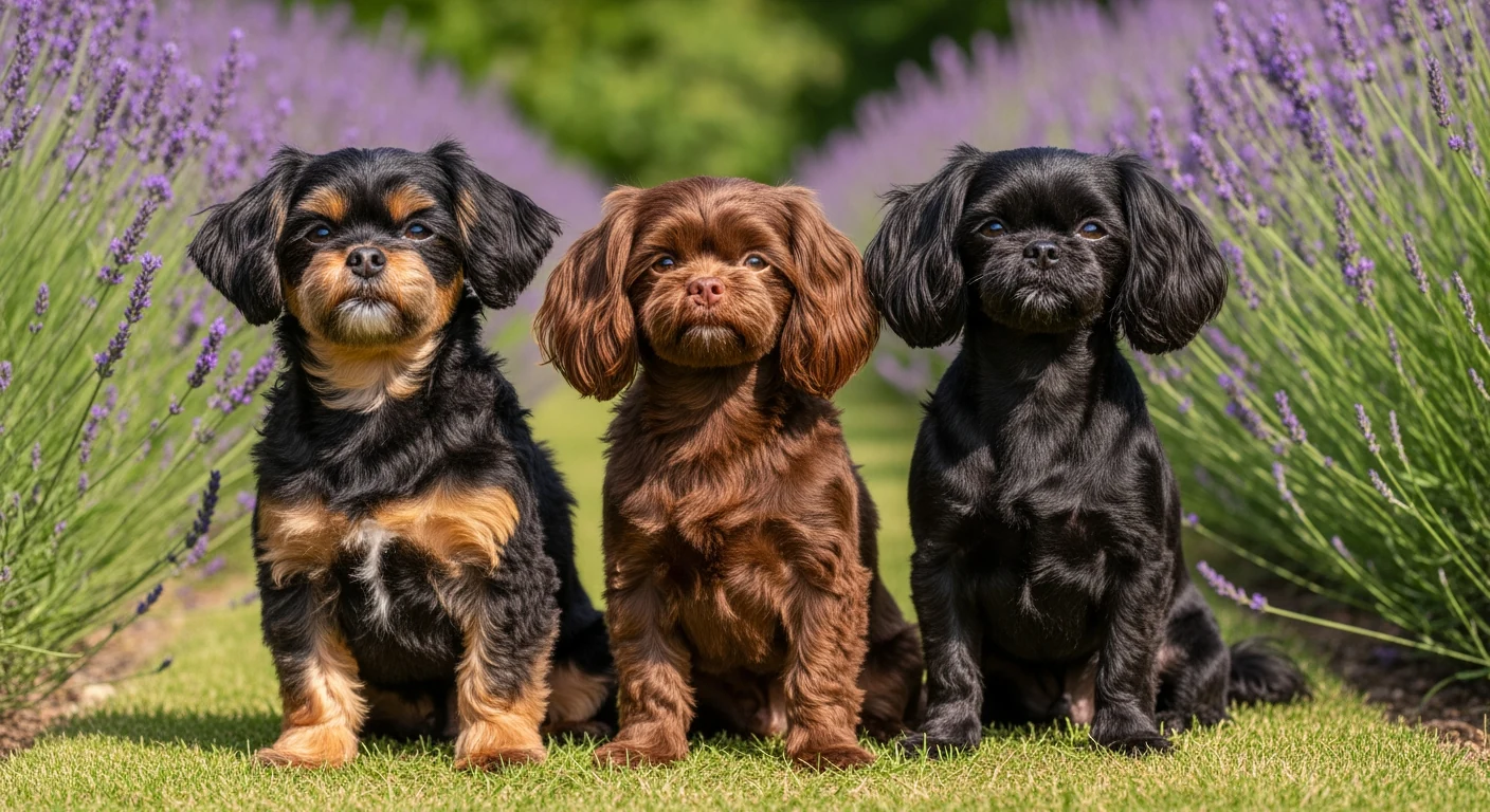 Bolonka Zwetna adulte au pelage ondule et colore, regard expressif