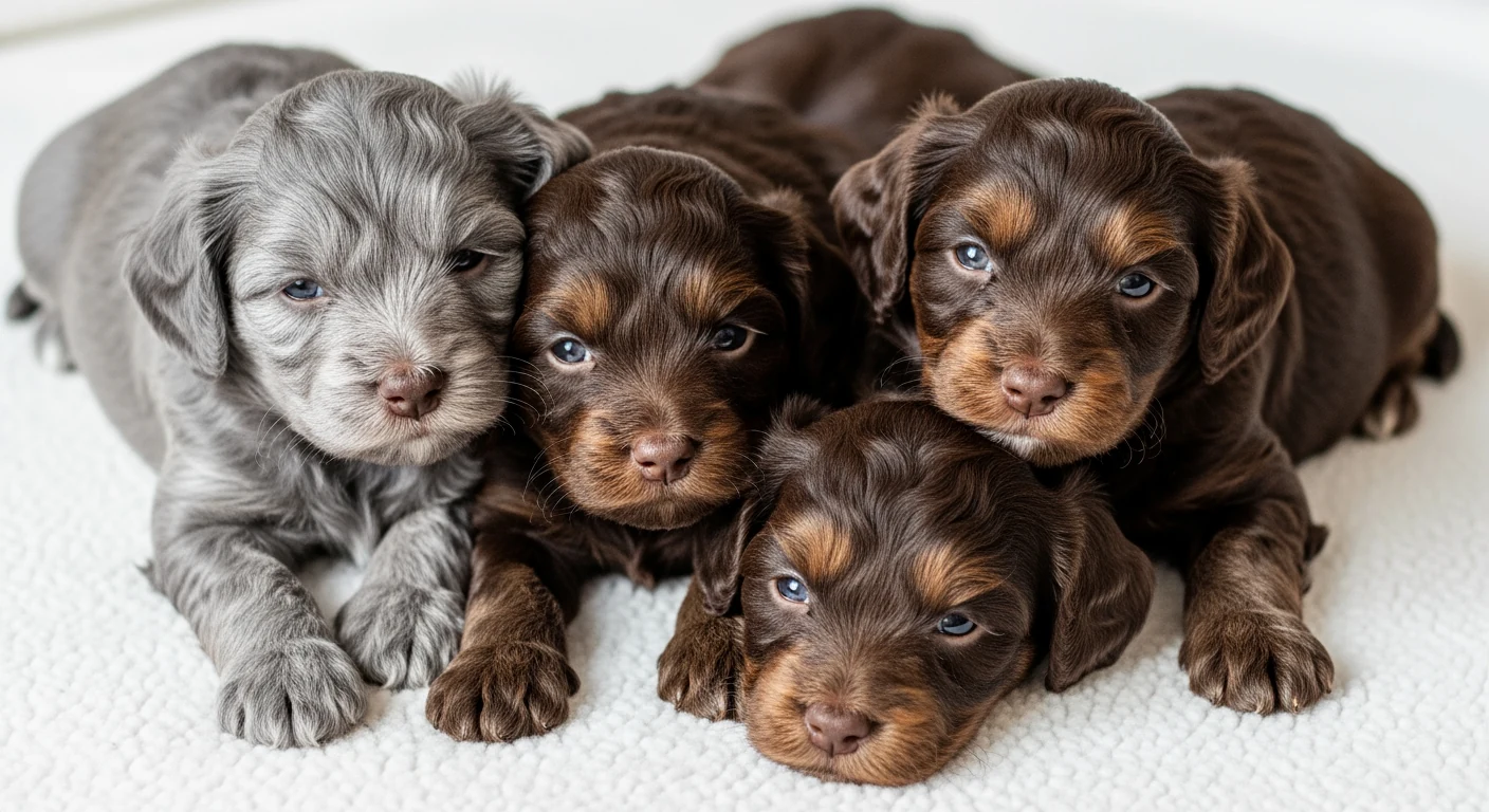 Portée de chiots Bolonka Zwetna aux robes variées